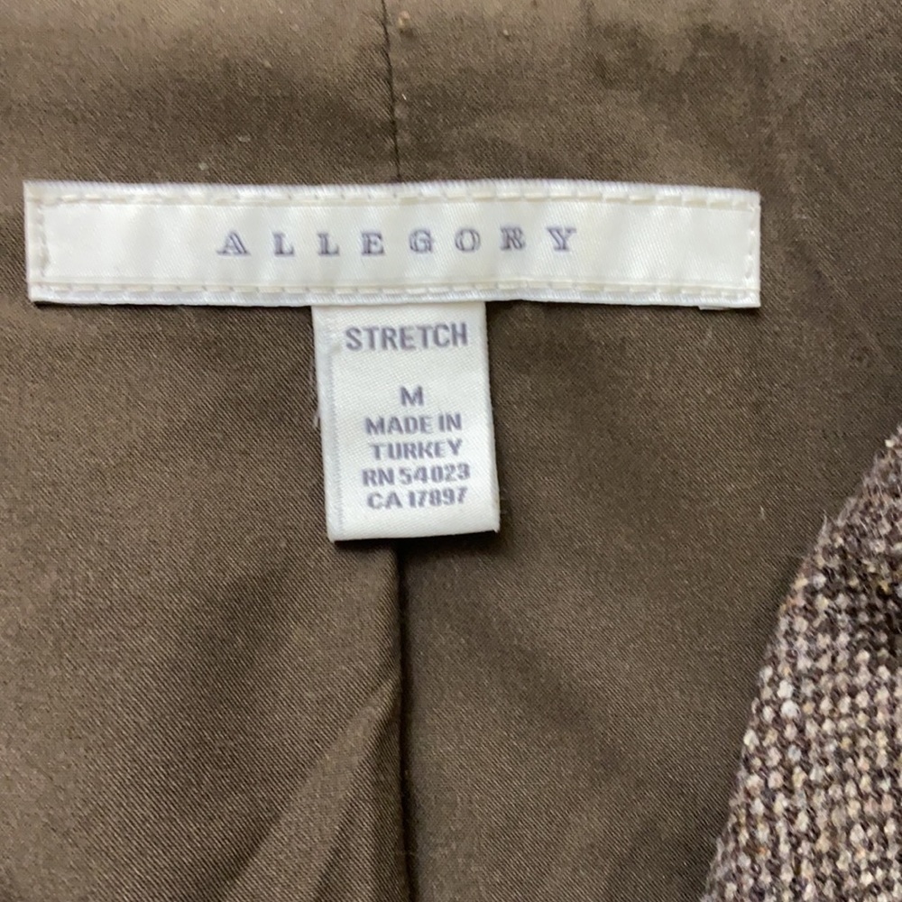 Anthro Allegory Tweed Wool Brown Jacket - Picture 5 of 7